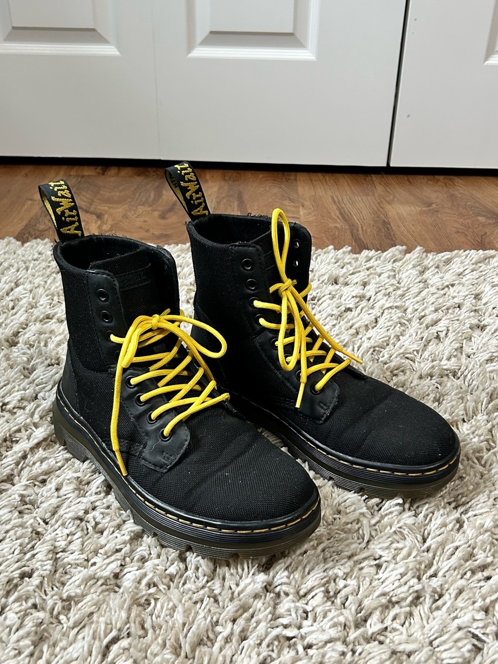 Dr. Martens Black Canvas Combat Boots